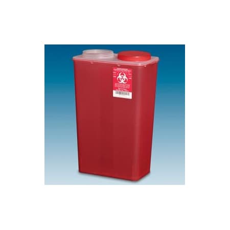 Ppi Plasti-Products 14-Quart Big Mouth Sharps Container, Red, Case of 10 146014